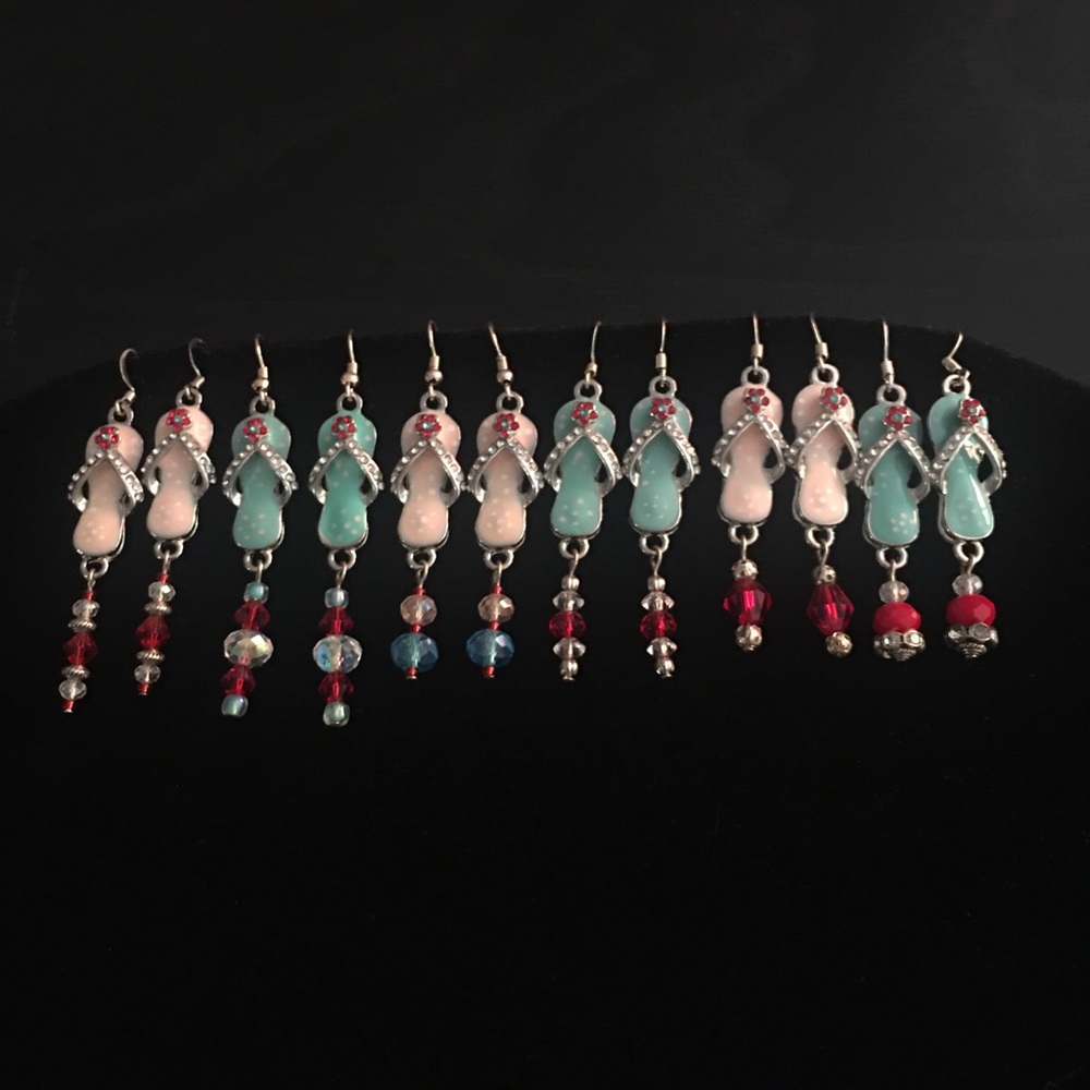 6 Pairs of Flip Flop Earrings